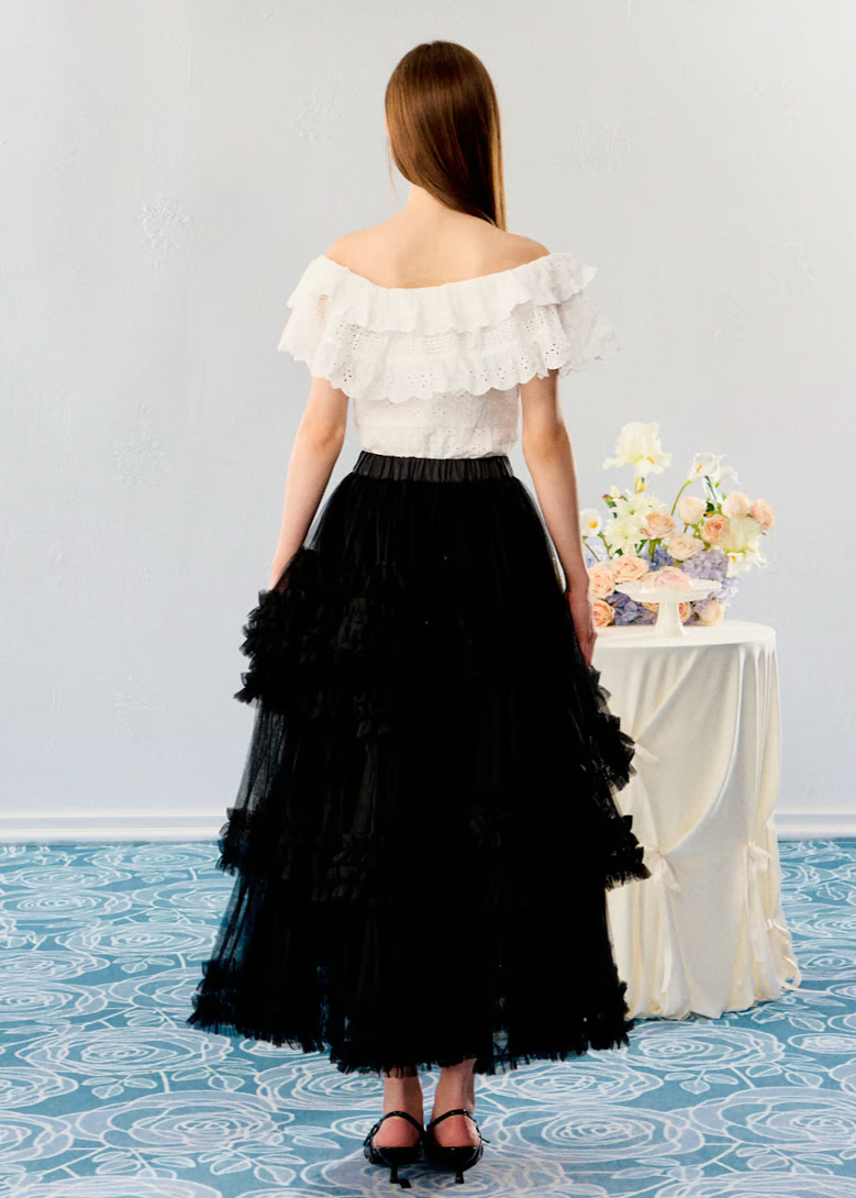 ”Ballerina” blooming tulle skirt