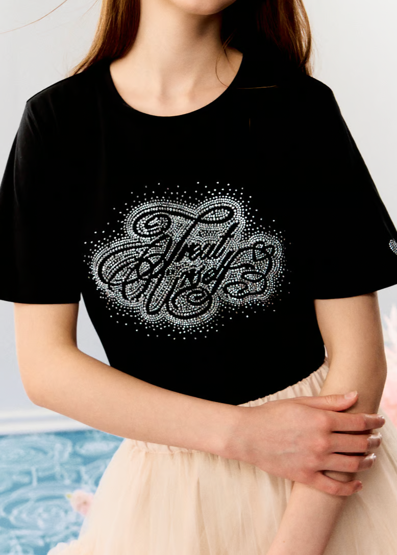 Treat Ürself rhinestone T-shirts