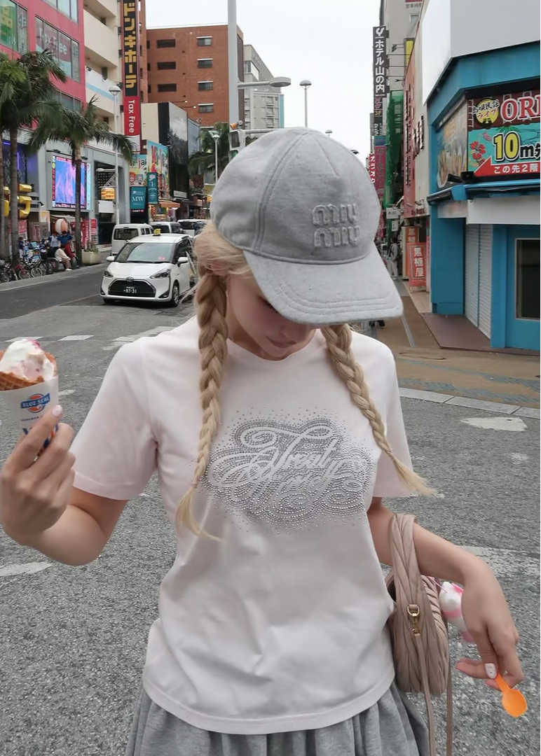 Treat Ürself rhinestone T-shirts