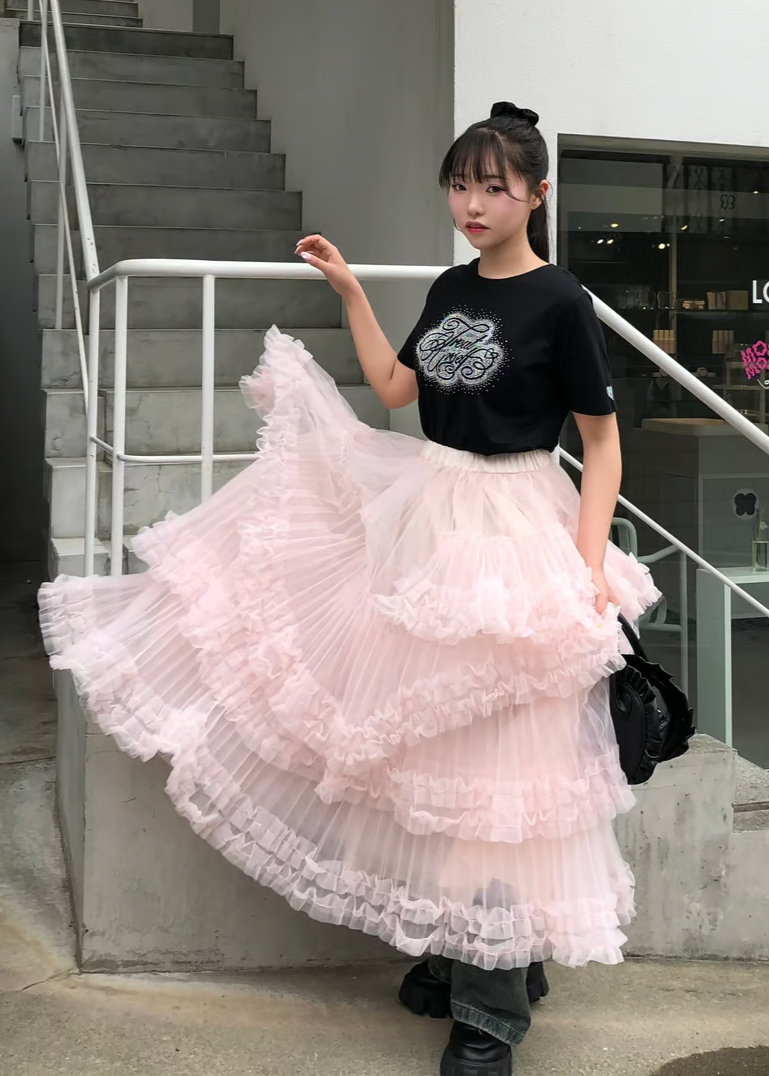 ”Ballerina” blooming tulle skirt