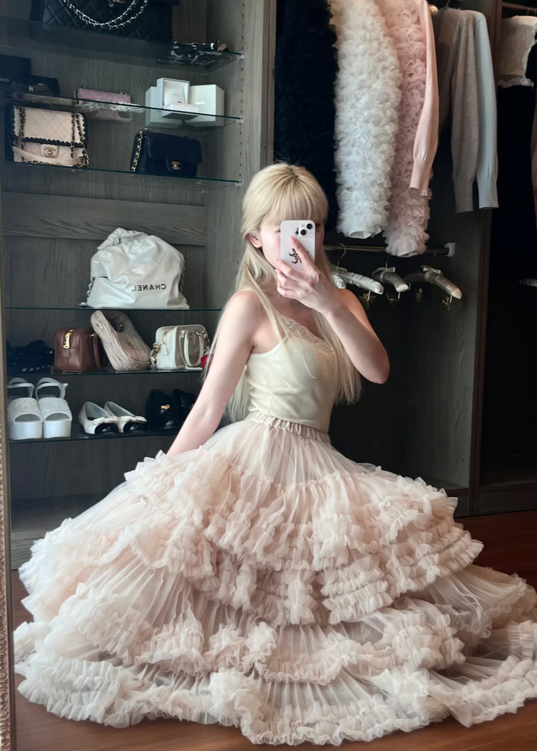 ”Ballerina” blooming tulle skirt