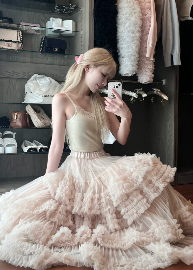 ”Ballerina” blooming tulle skirt