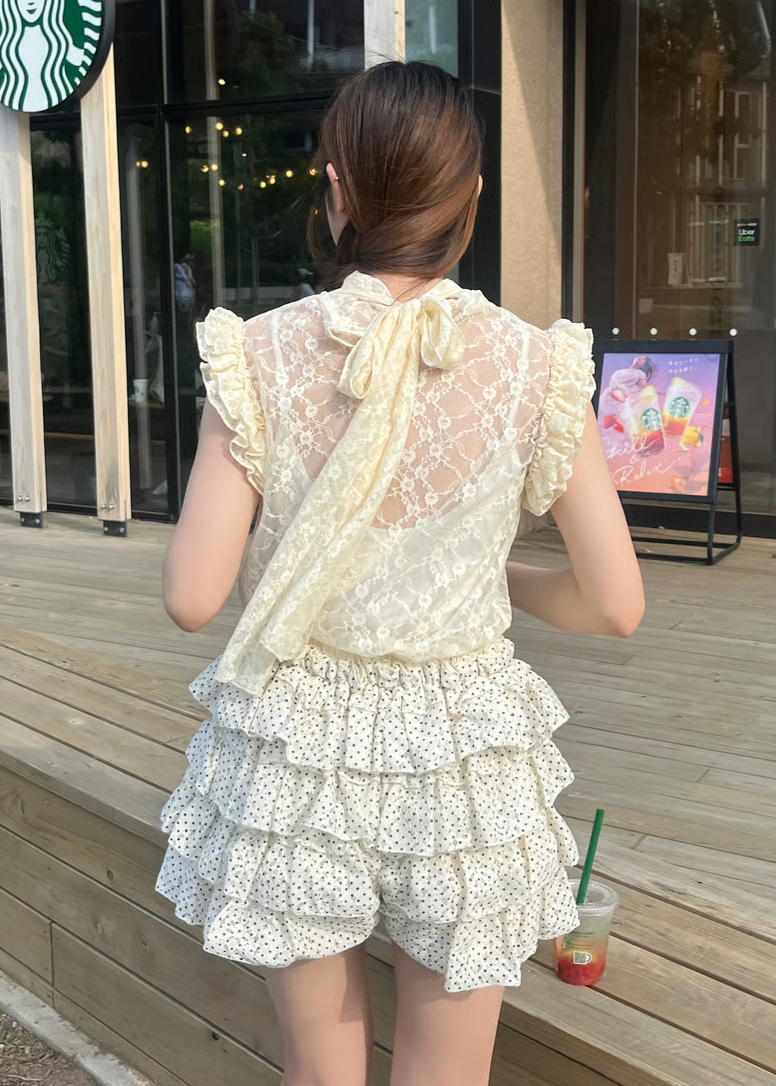 girly lace dot tutu