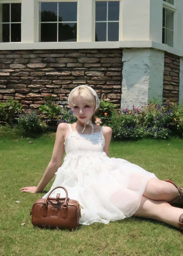 ワンピース treat urself Soft veil camisole dress Soft veil camisole dress – Treat Ürself