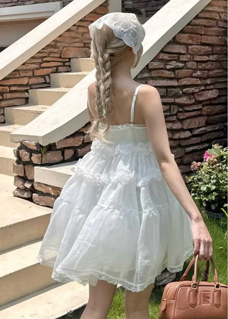 Soft veil camisole dress