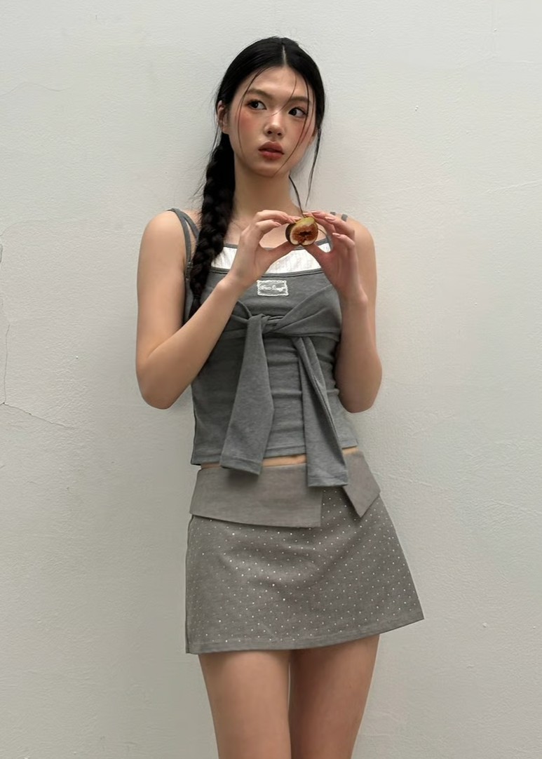 Twinkle flap mini skirt