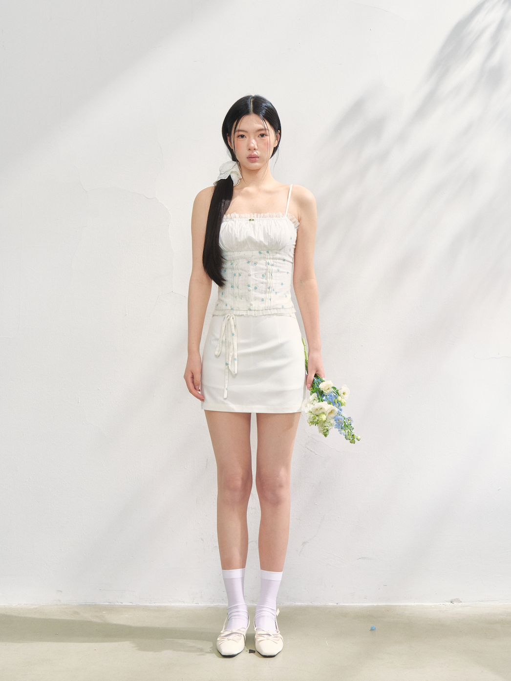 Daisy corset cami/Daisy side ribbon skirt