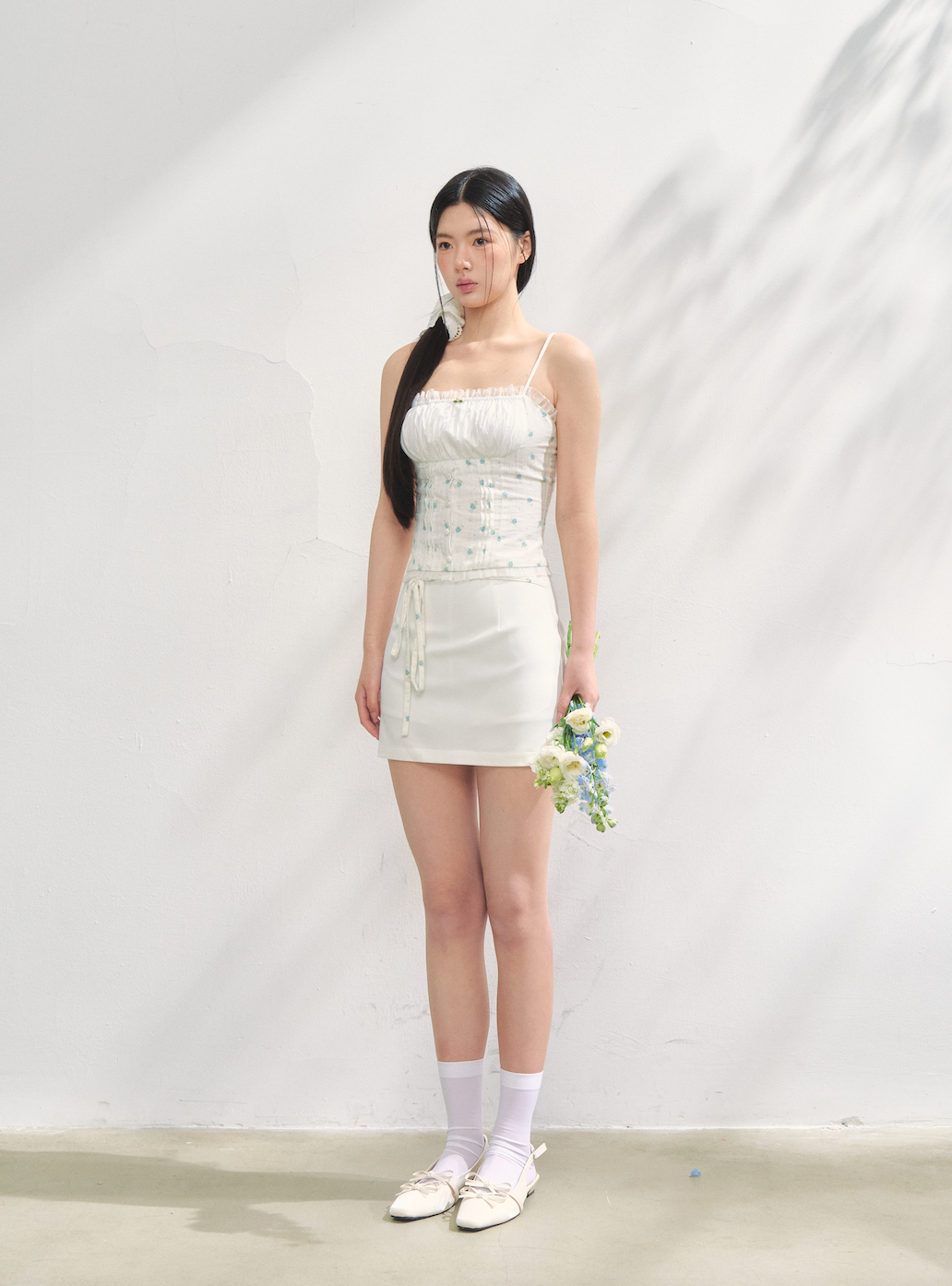 Daisy corset cami/Daisy side ribbon skirt