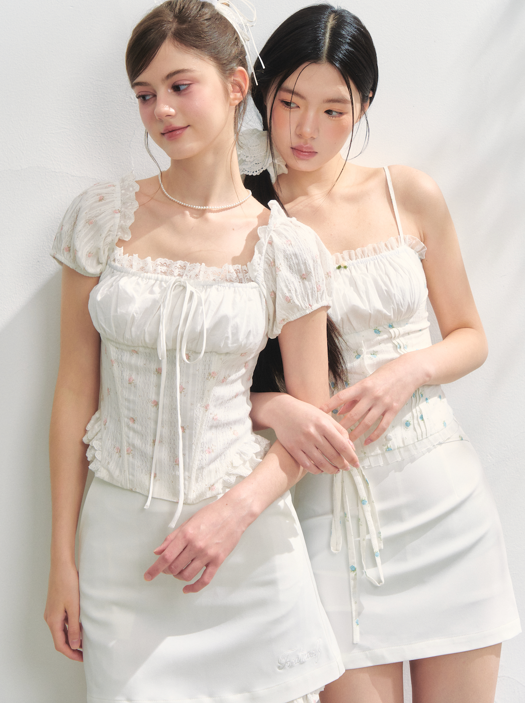 Daisy corset cami/Daisy side ribbon skirt