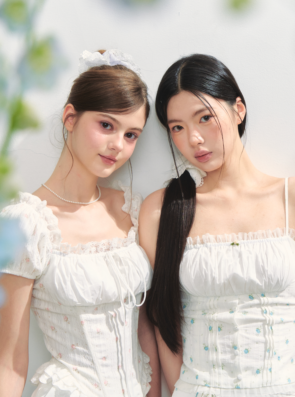 Lacy rose corset blouse/Whip layered skirts