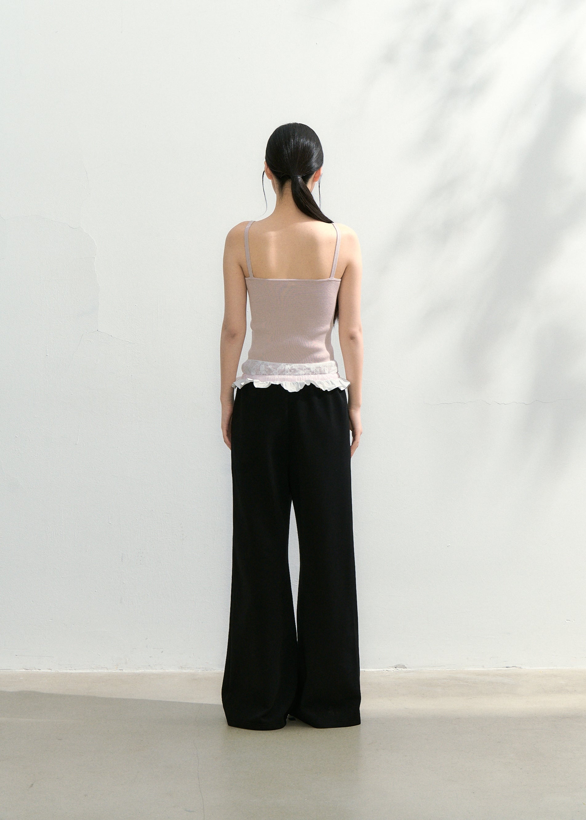 Double waist lace pants