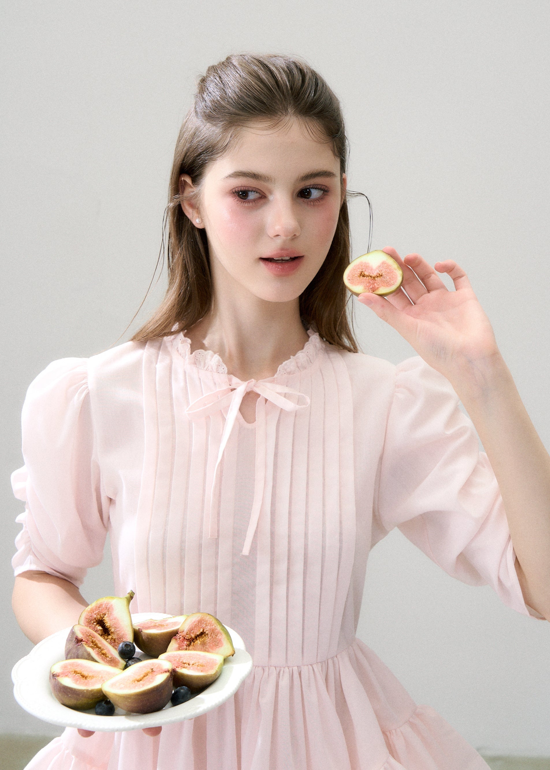 Twist Flare Pintuck Blouse