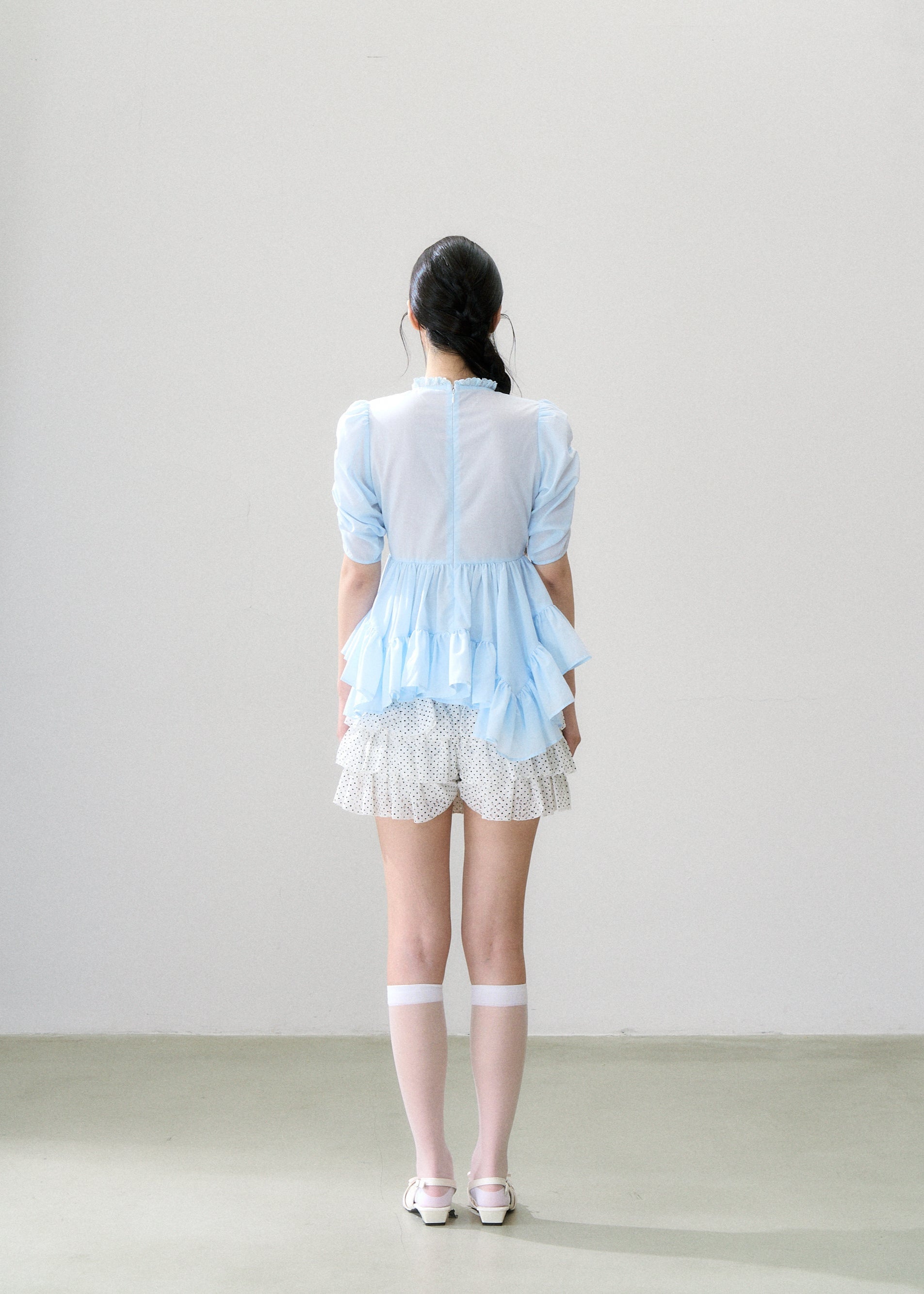 Twist Flare Pintuck Blouse