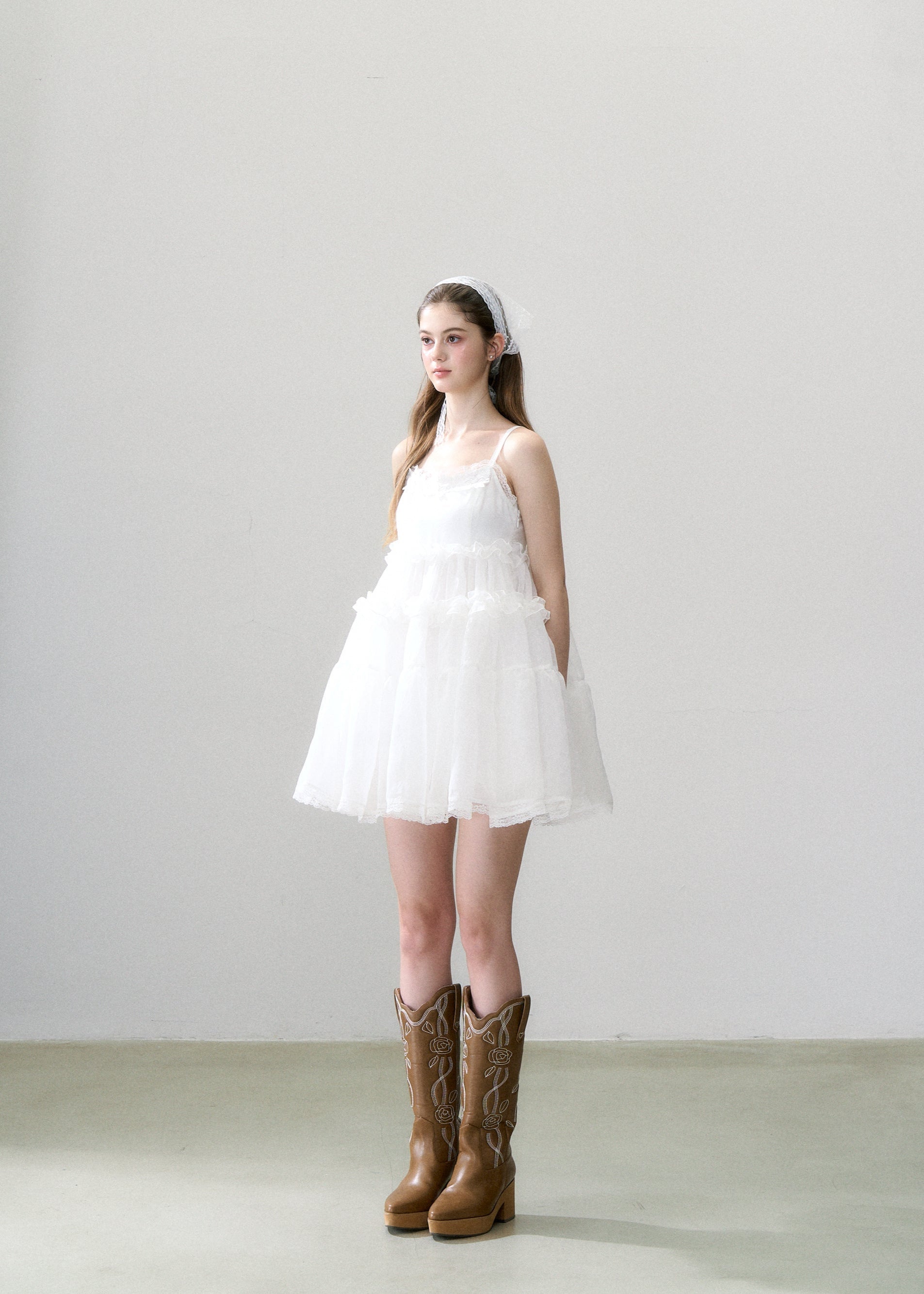 Soft veil camisole dress