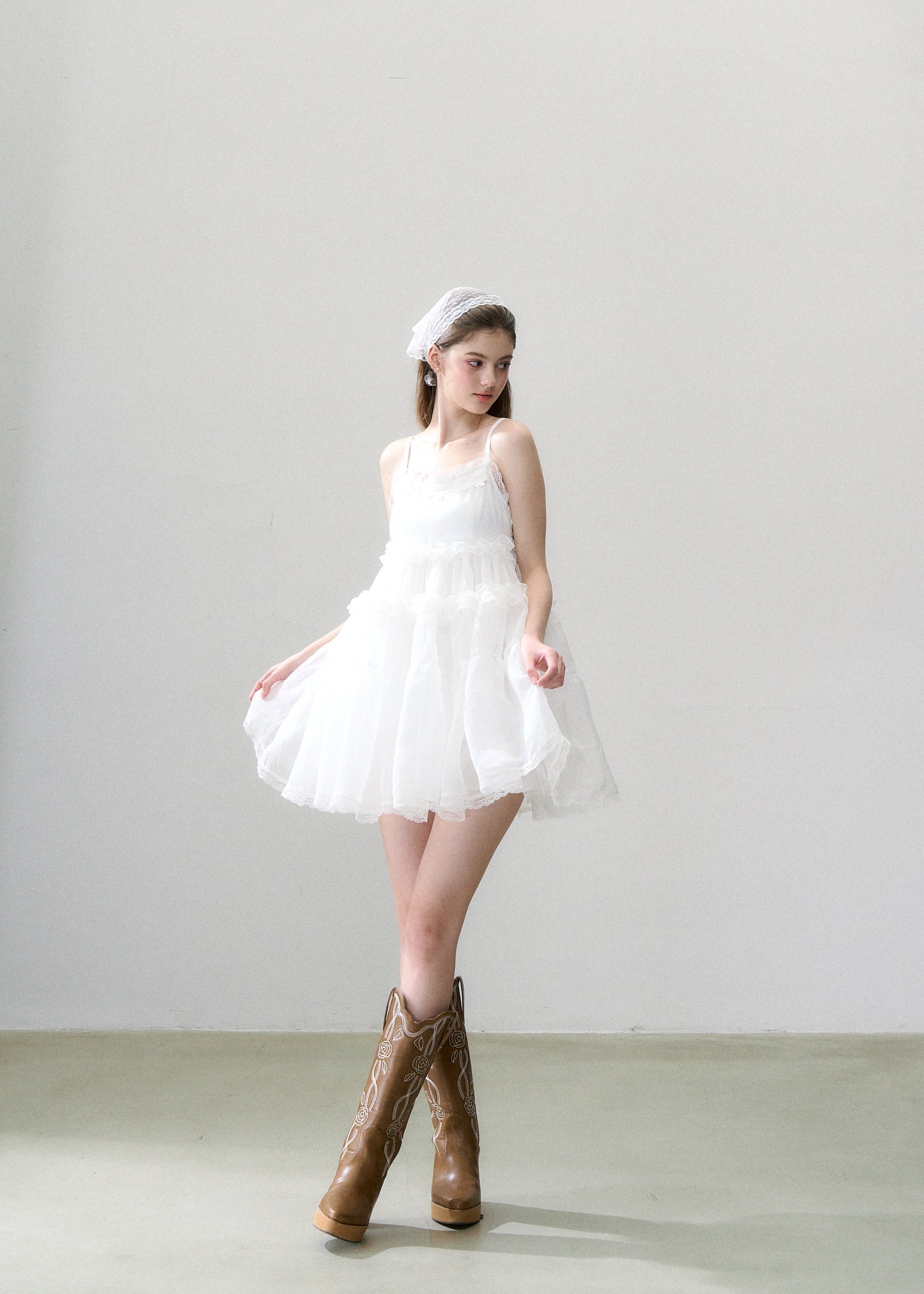 Soft veil camisole dress