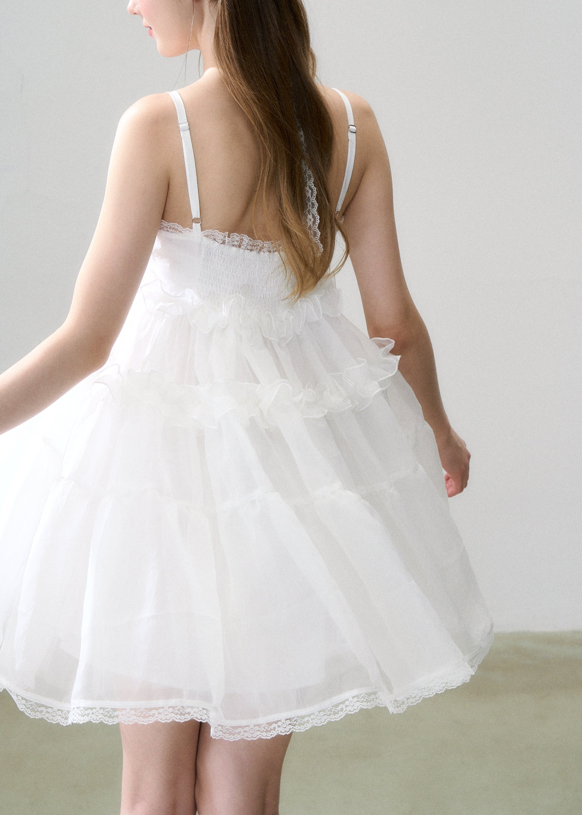 Soft veil camisole dress