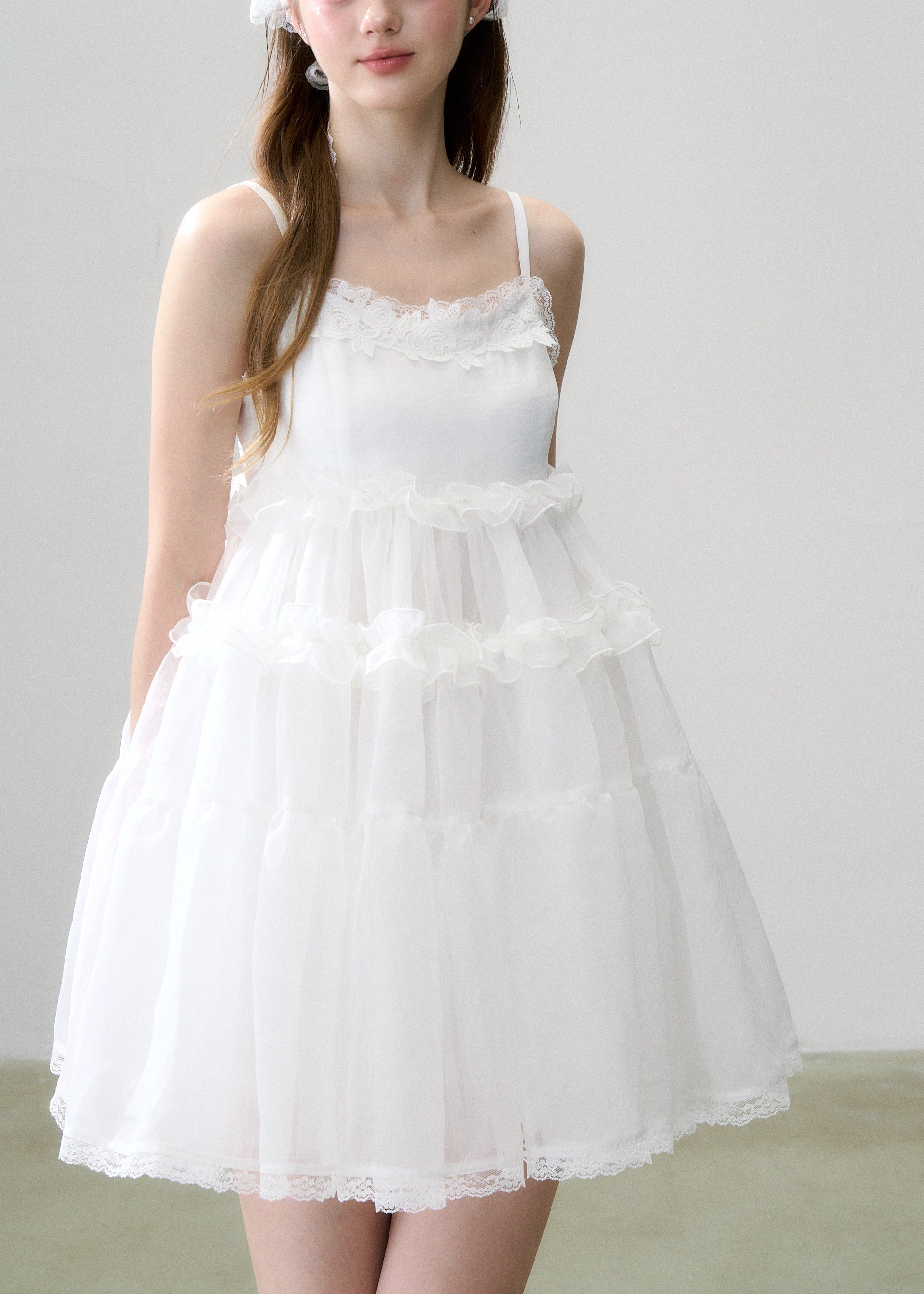 Soft veil camisole dress
