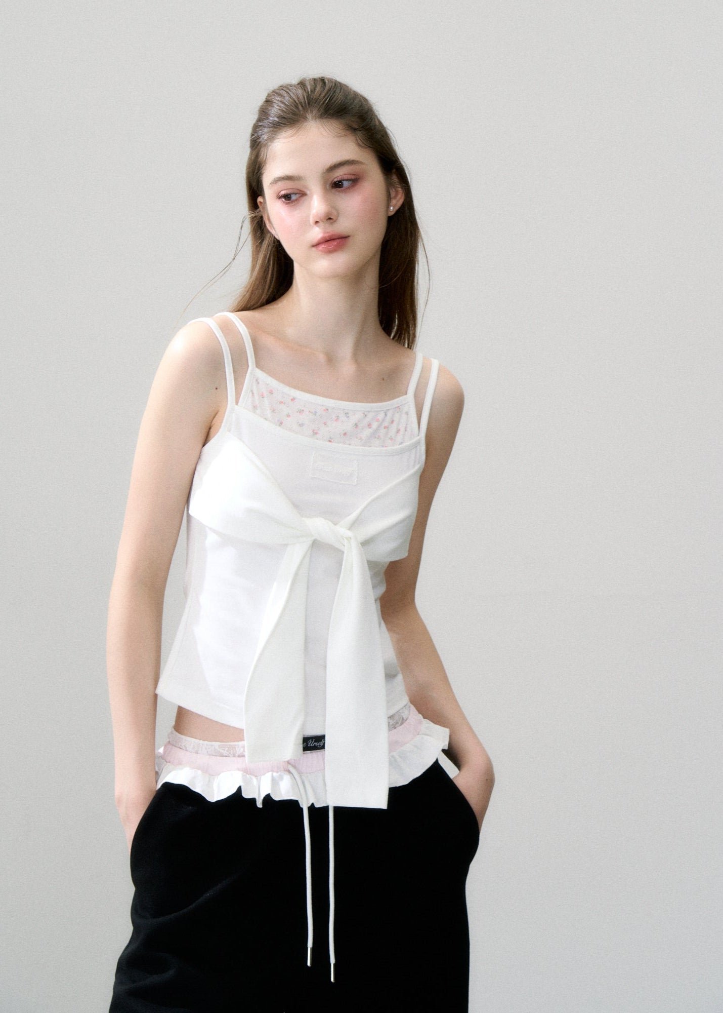 Lacy bloom layered cami