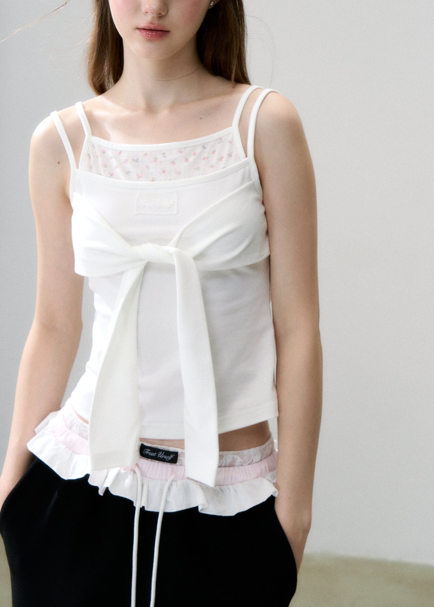 Lacy bloom layered cami