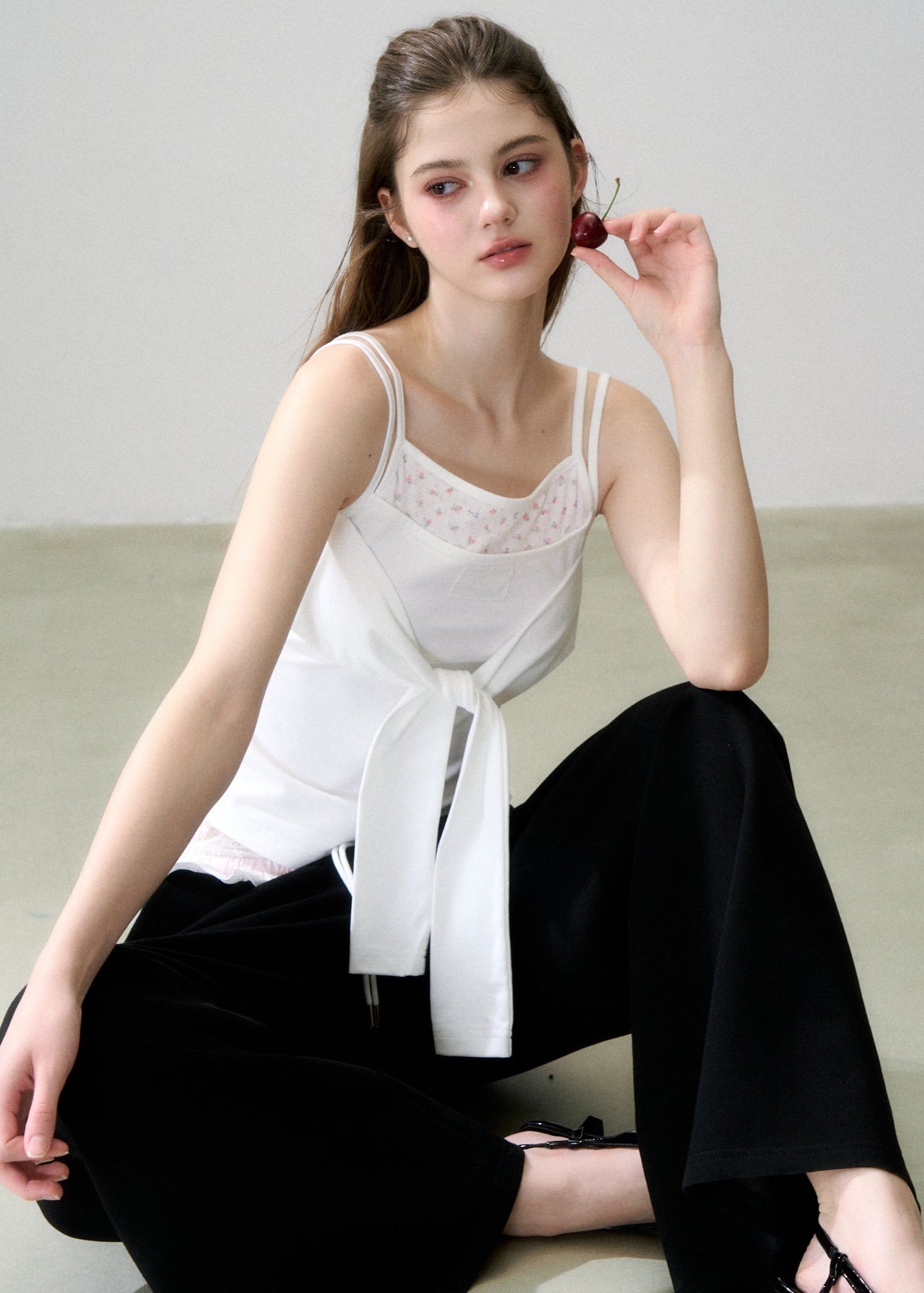 Lacy bloom layered cami