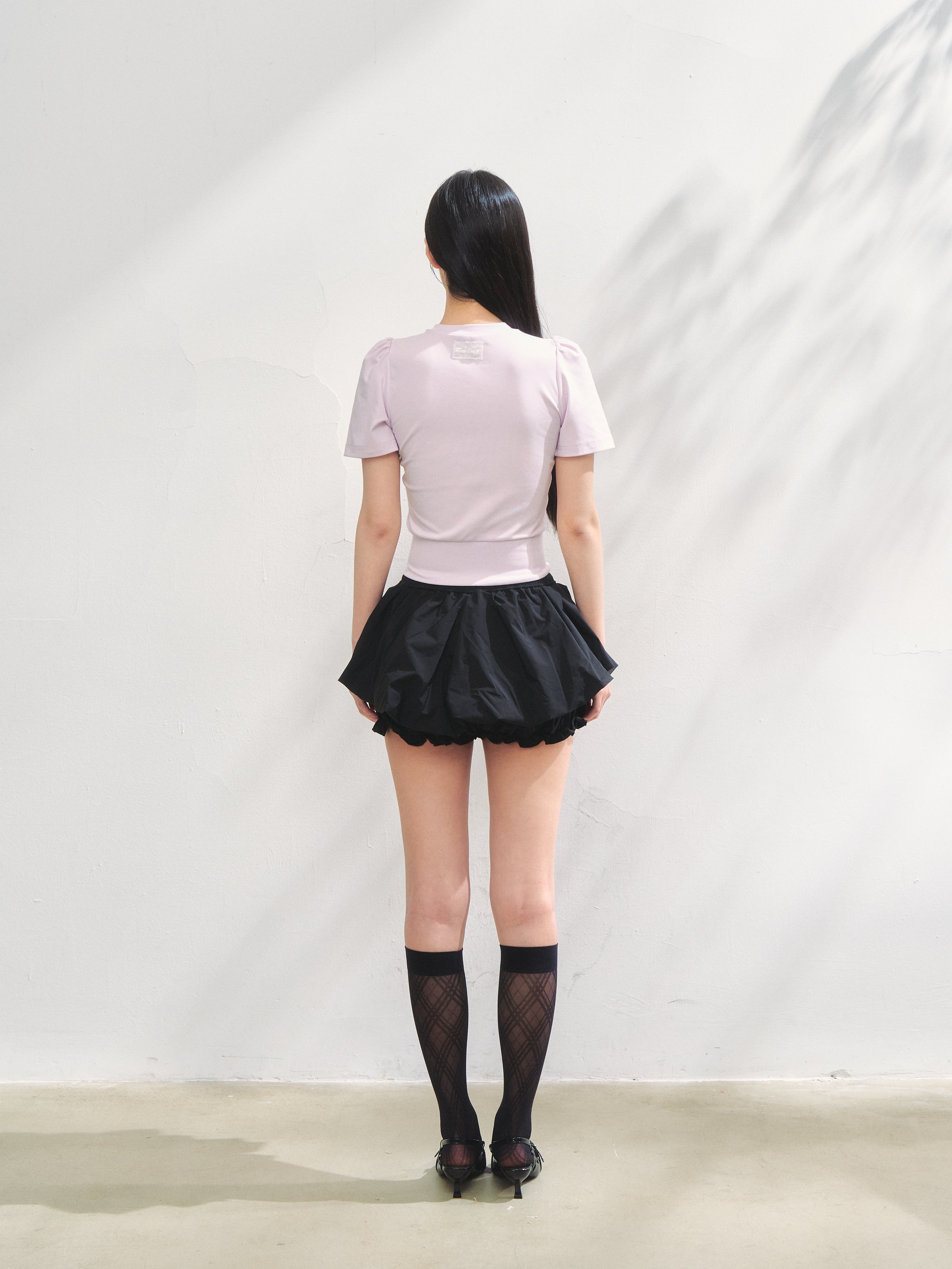Rose flower motif short sleeve cardigan