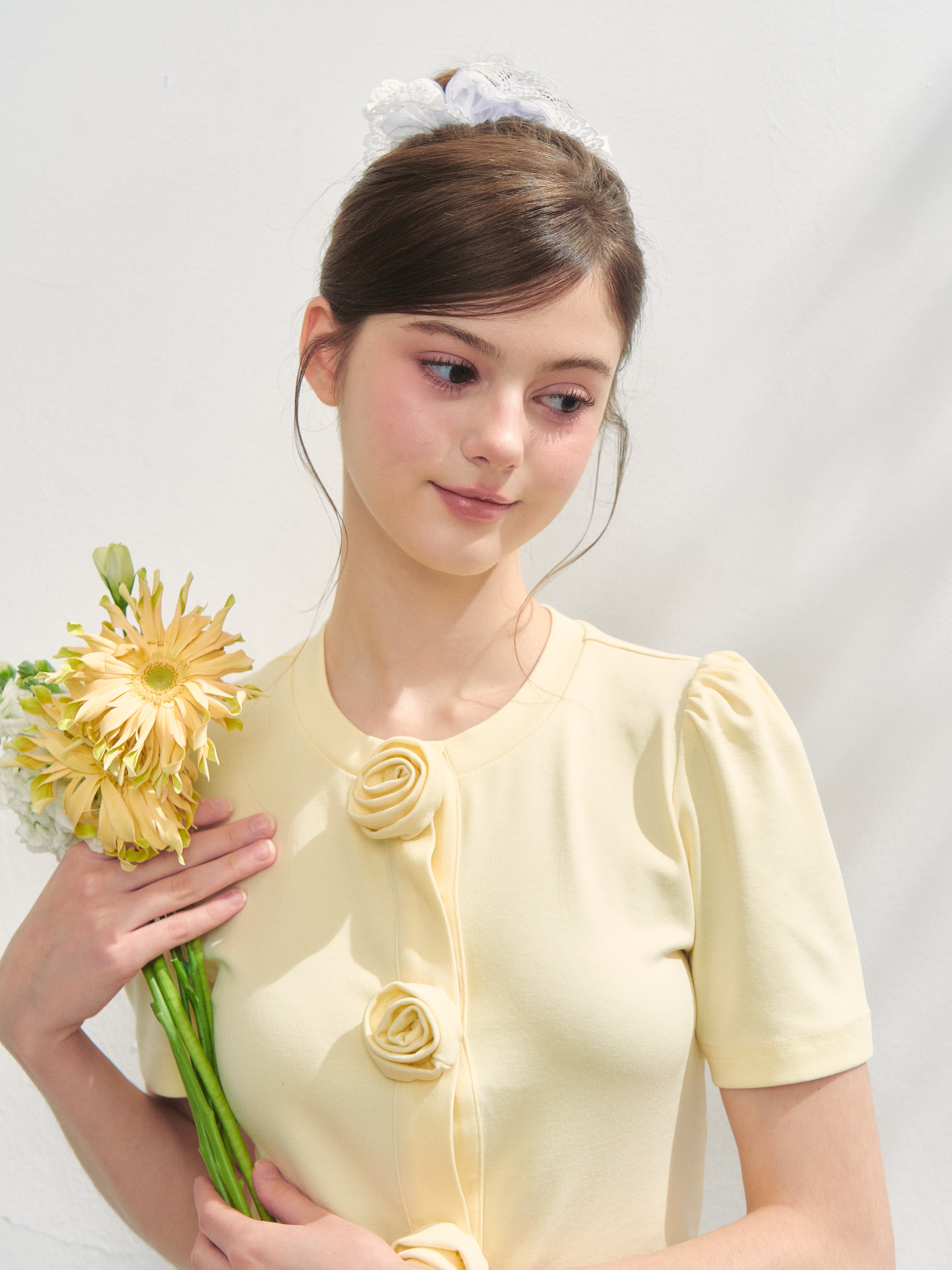 treat ürself Rose flower cardigan blue treat ürself Rose flower cardigan blue - メルカリ