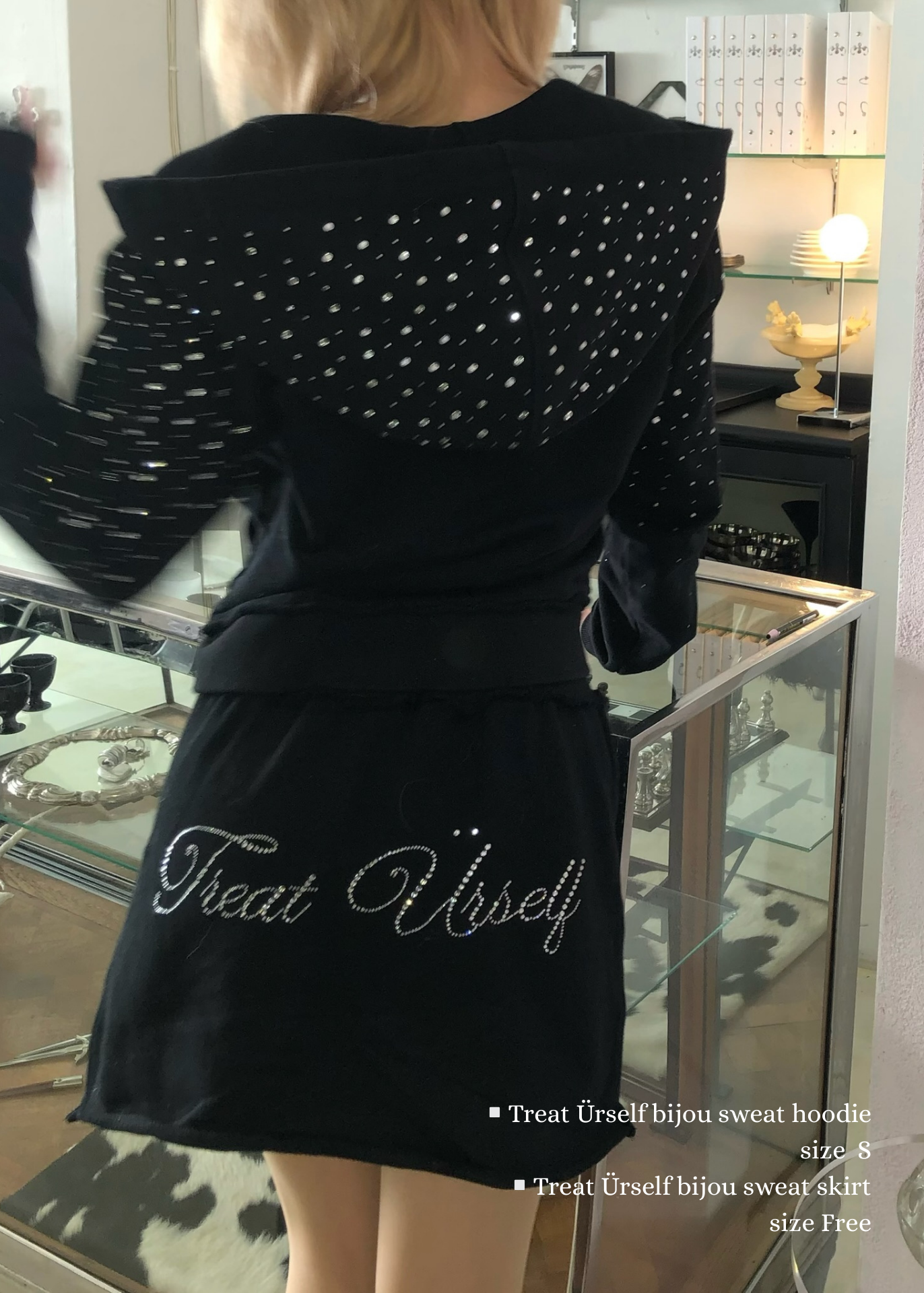 Treat Ürself bijou sweat skirt