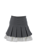classy pleats frill mini skirt