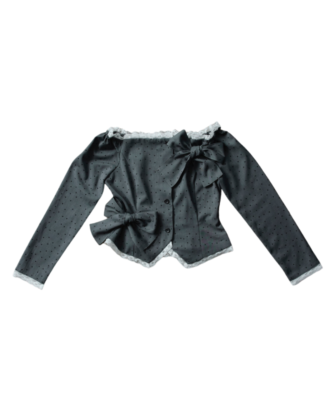 Juliet ribbon dot tops