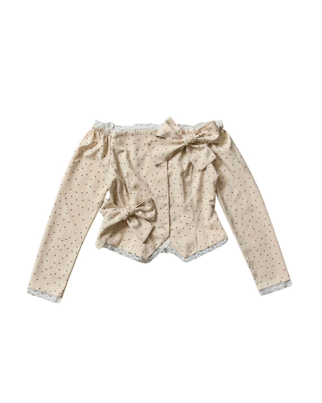 Juliet ribbon dot tops