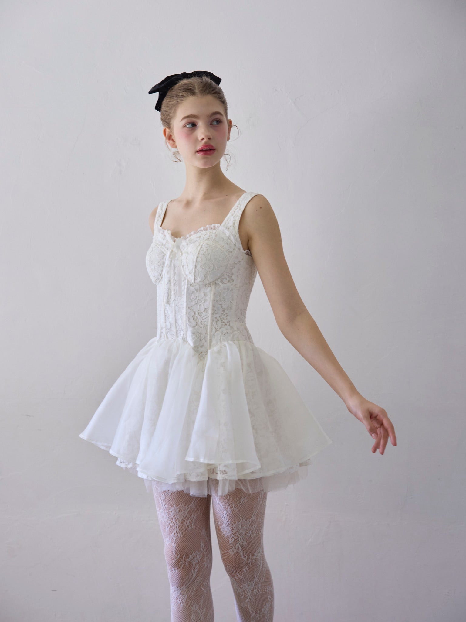 lace corset mini dress