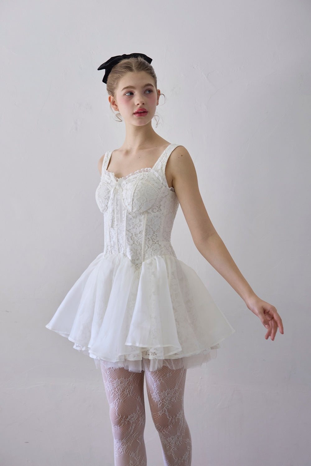 lace corset mini dress