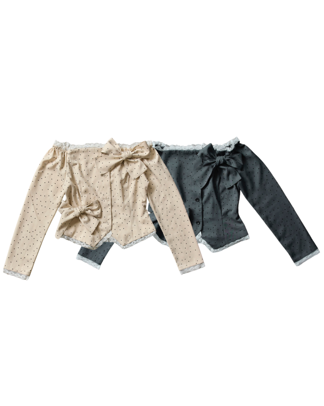 Juliet ribbon dot tops