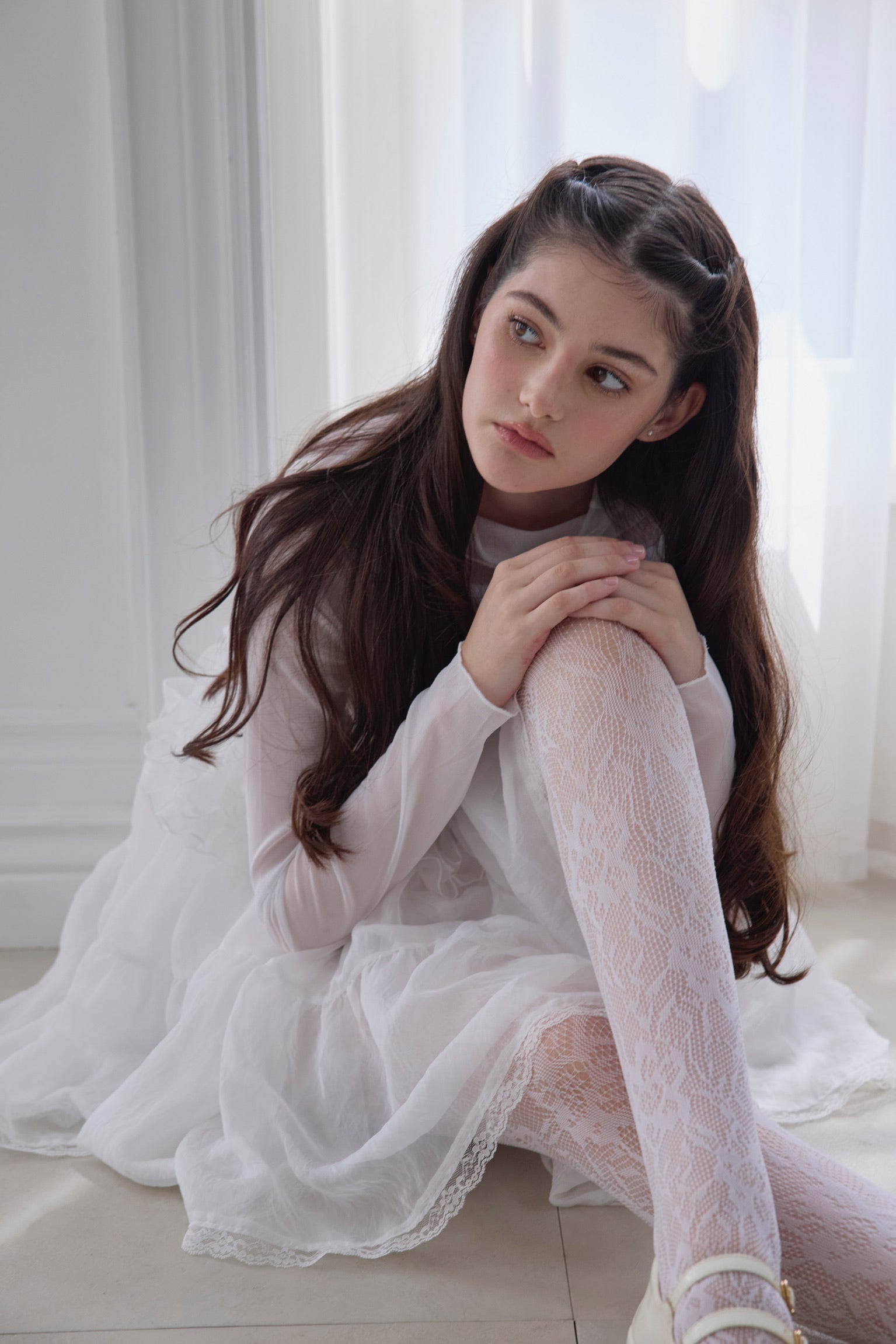 Soft veil camisole dress
