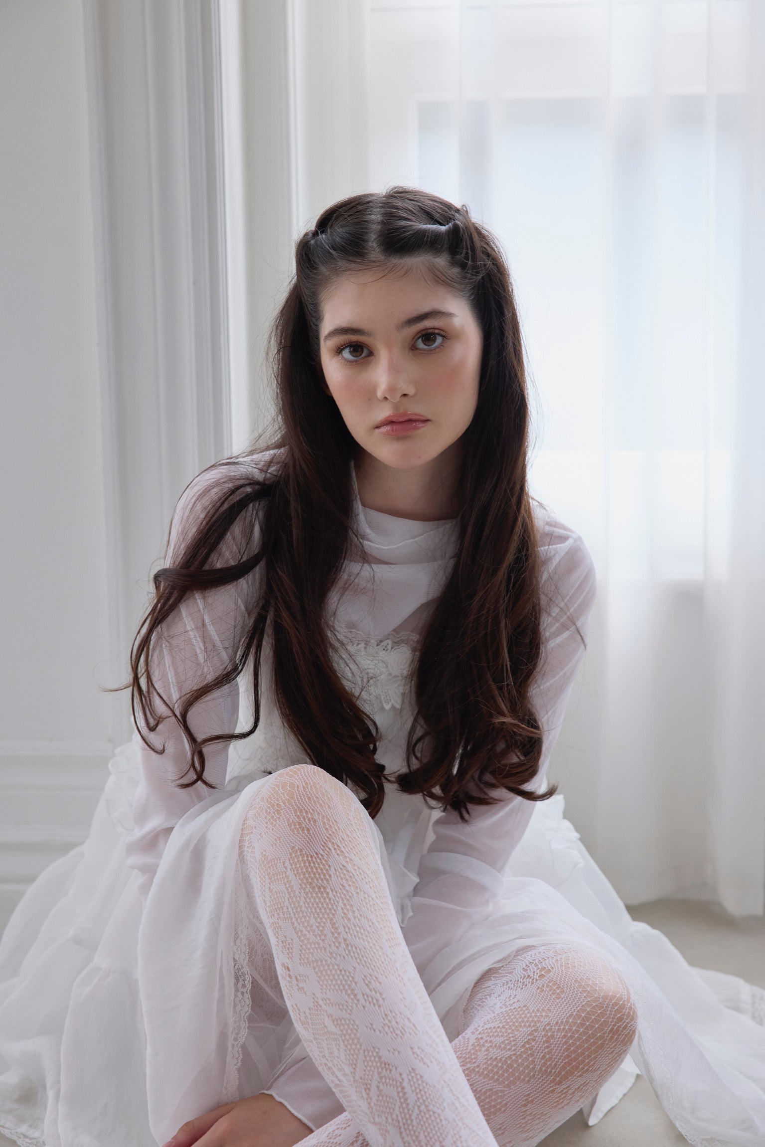 Soft veil camisole dress
