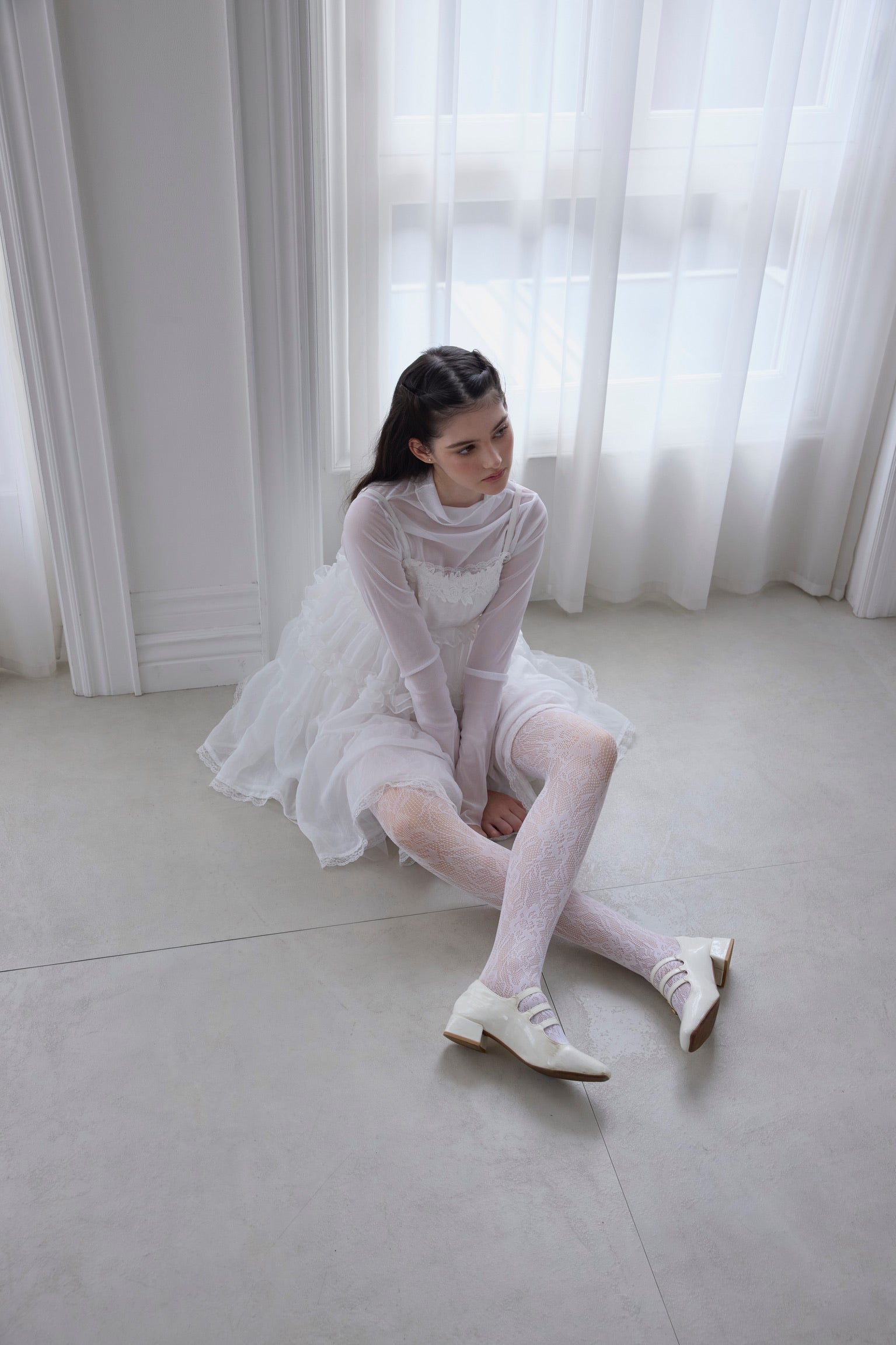Soft veil camisole dress
