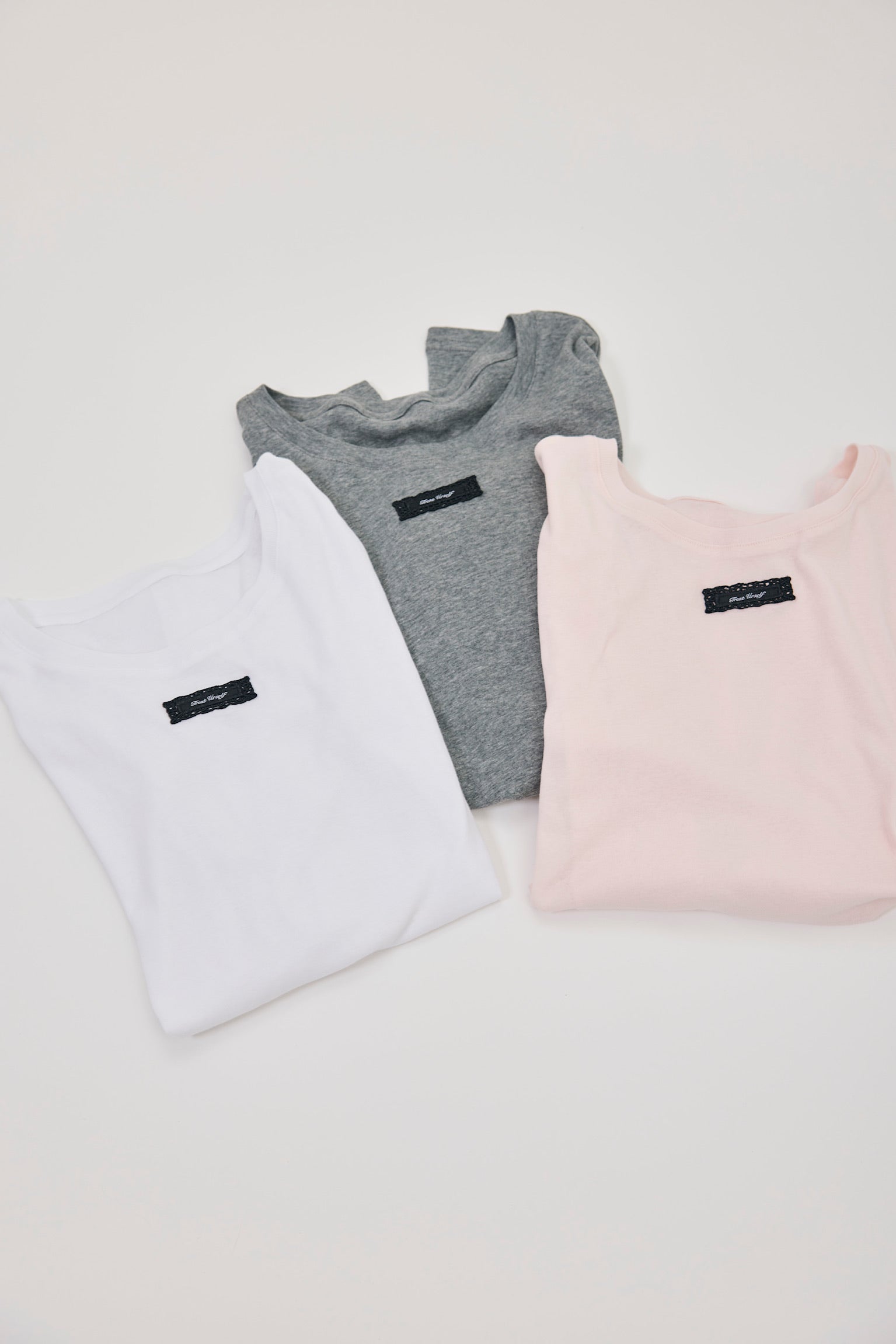 lace tag long sleeve T-shirts