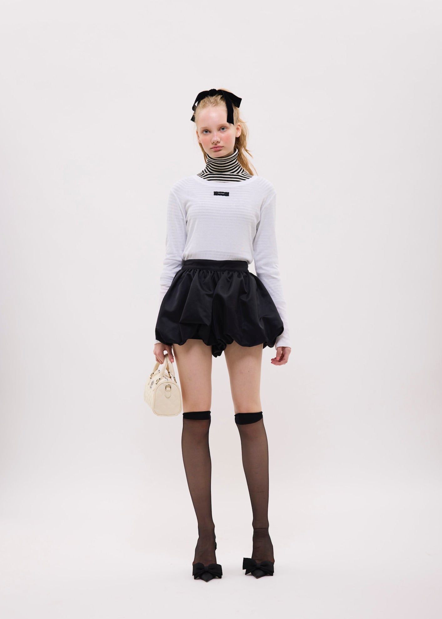 lace tag long sleeve T-shirts