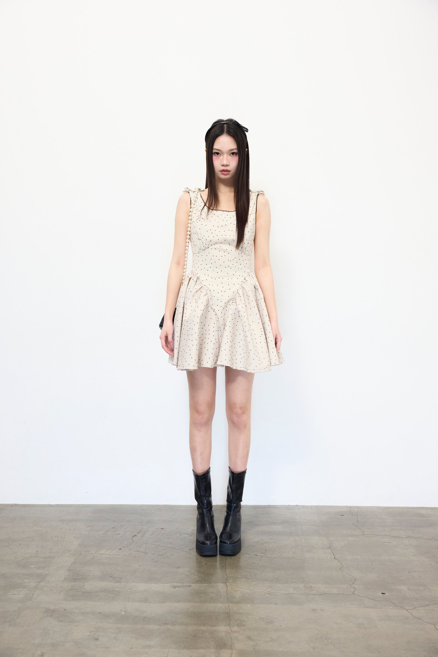 Juliet ribbon dot one-piece