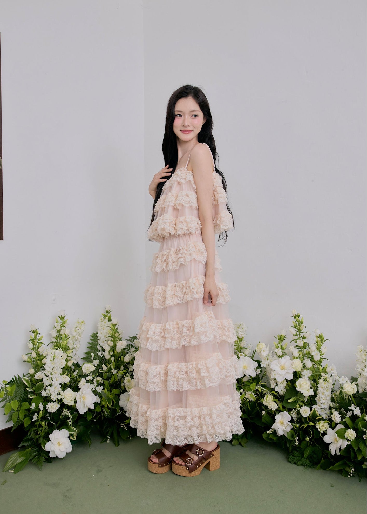 【予約販売】Ballerina lace tulle long skirt