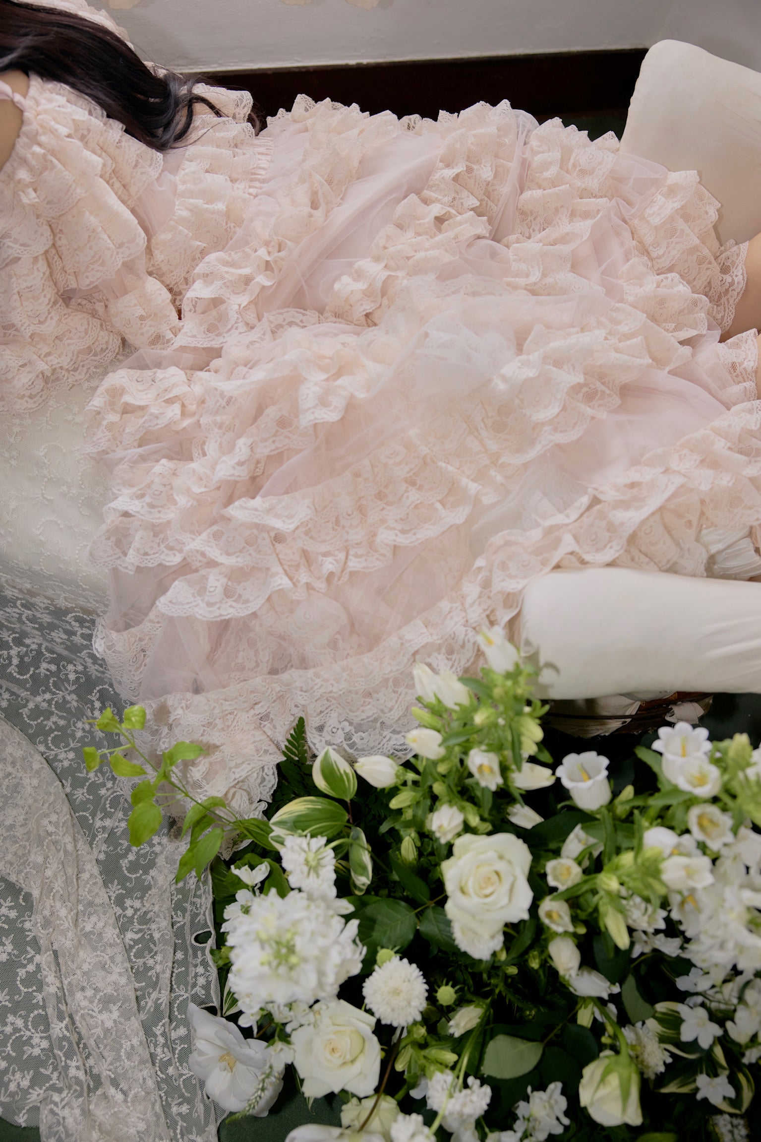 【予約販売】Ballerina lace tulle long skirt