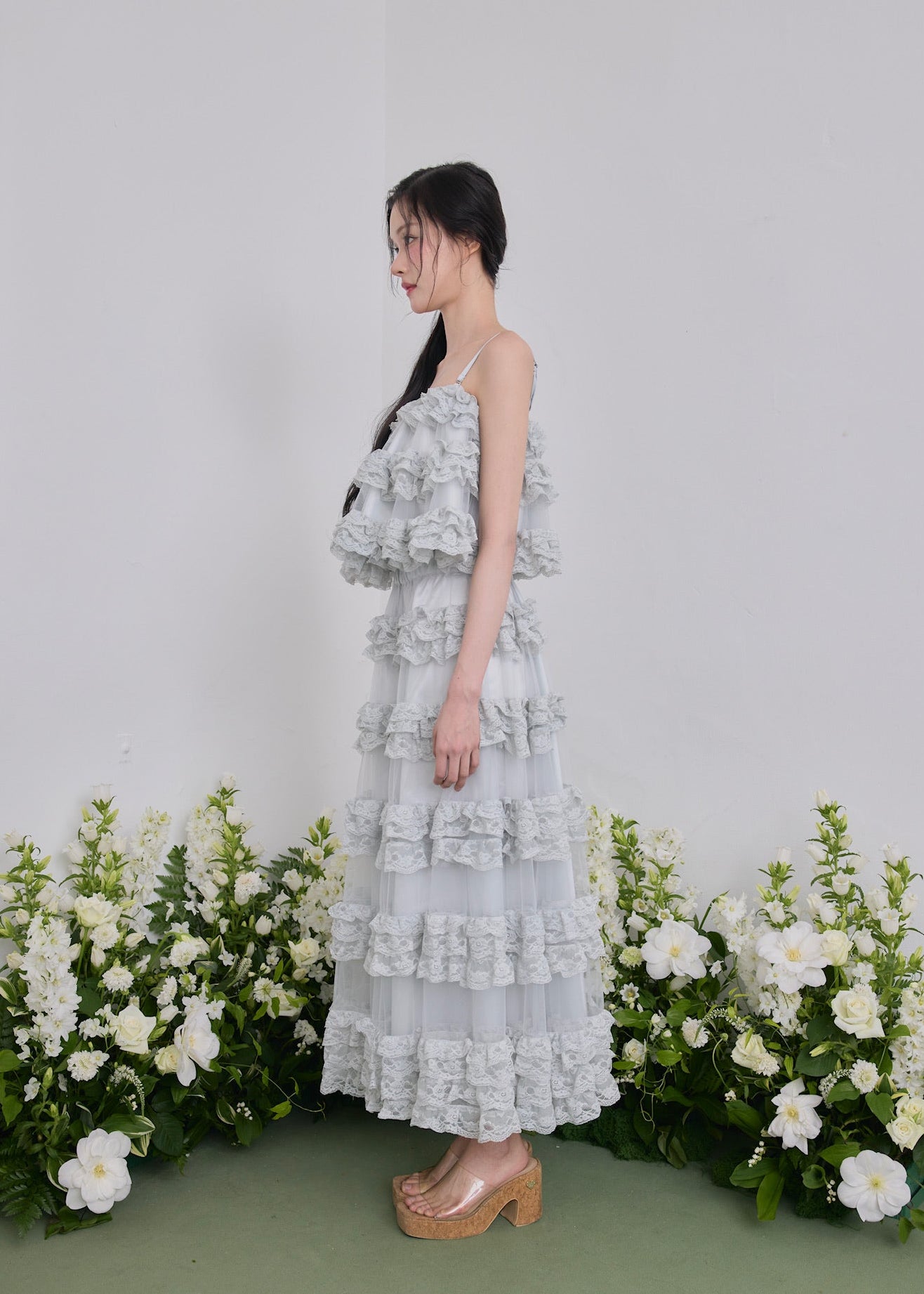 【予約販売】Ballerina lace tulle long skirt