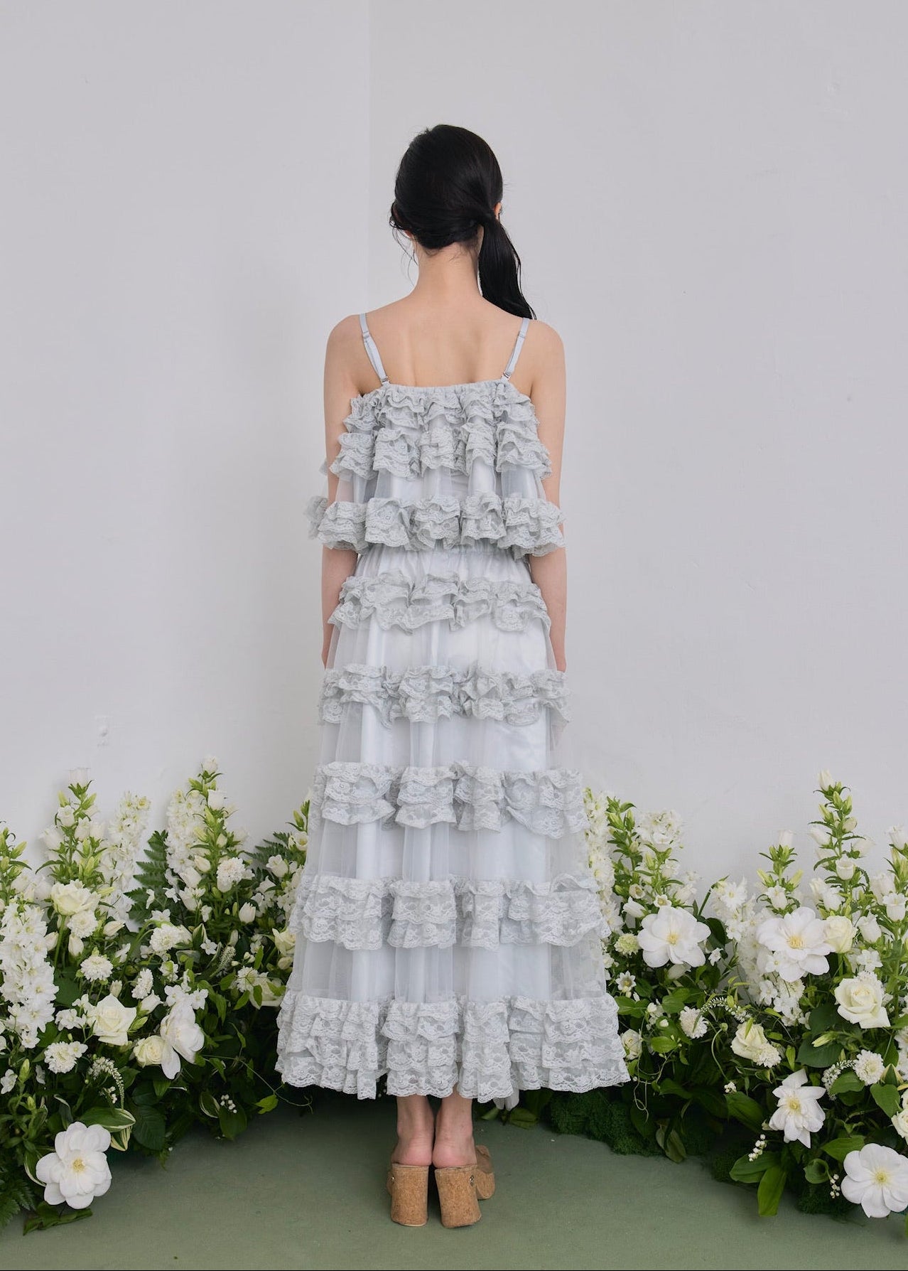 【予約販売】Ballerina lace tulle long skirt