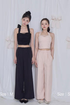lace tag slacks wide pants