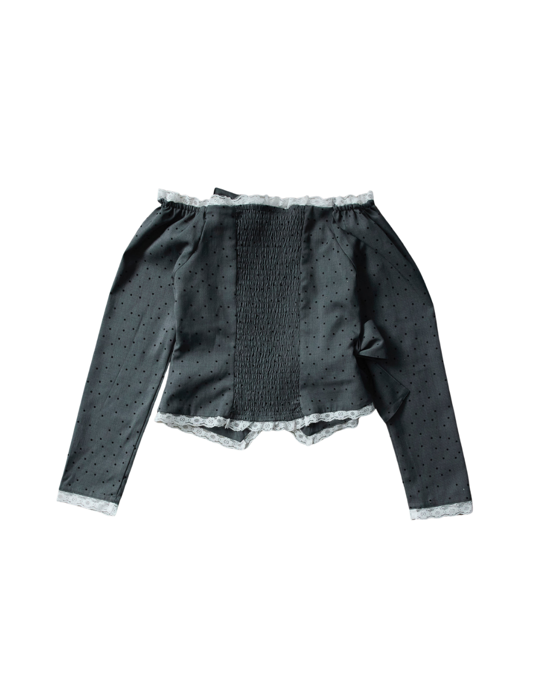 Juliet ribbon dot tops