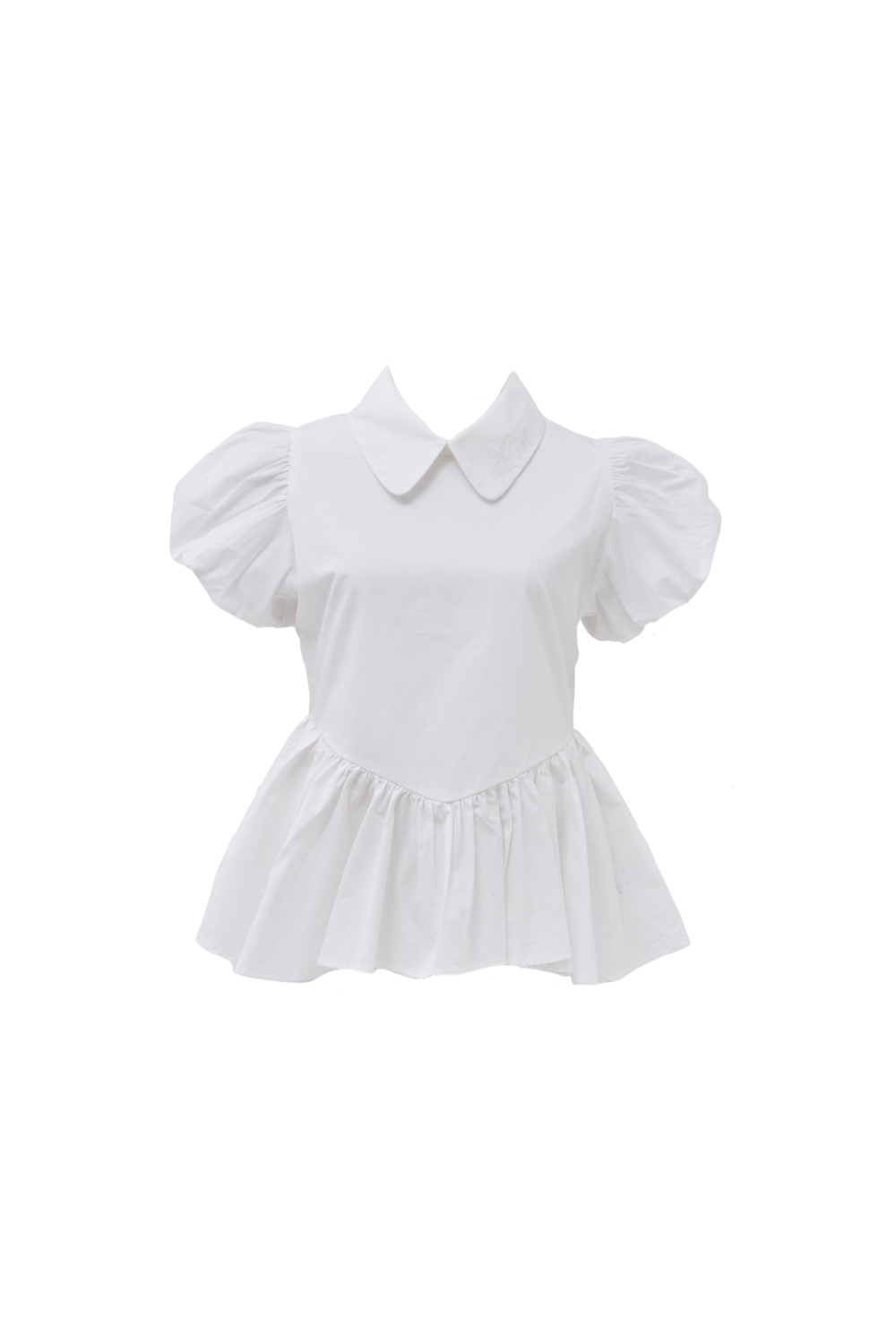 Petal sleeve peplum shirts