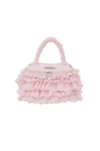 eyelet lace frill vanity bag