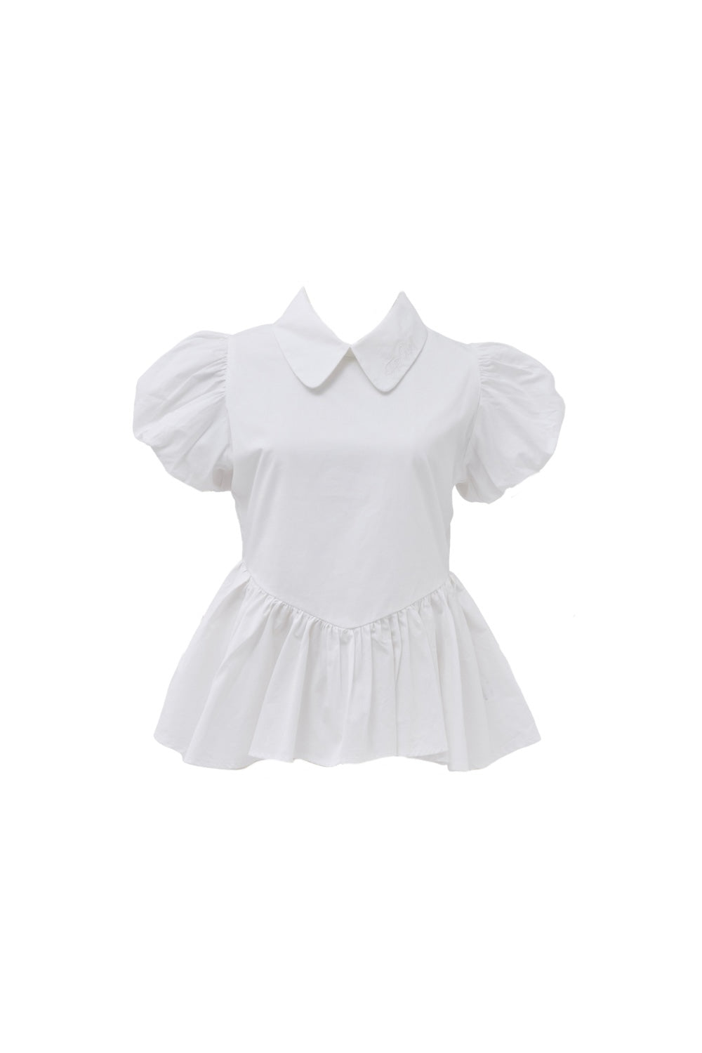Petal sleeve peplum shirts