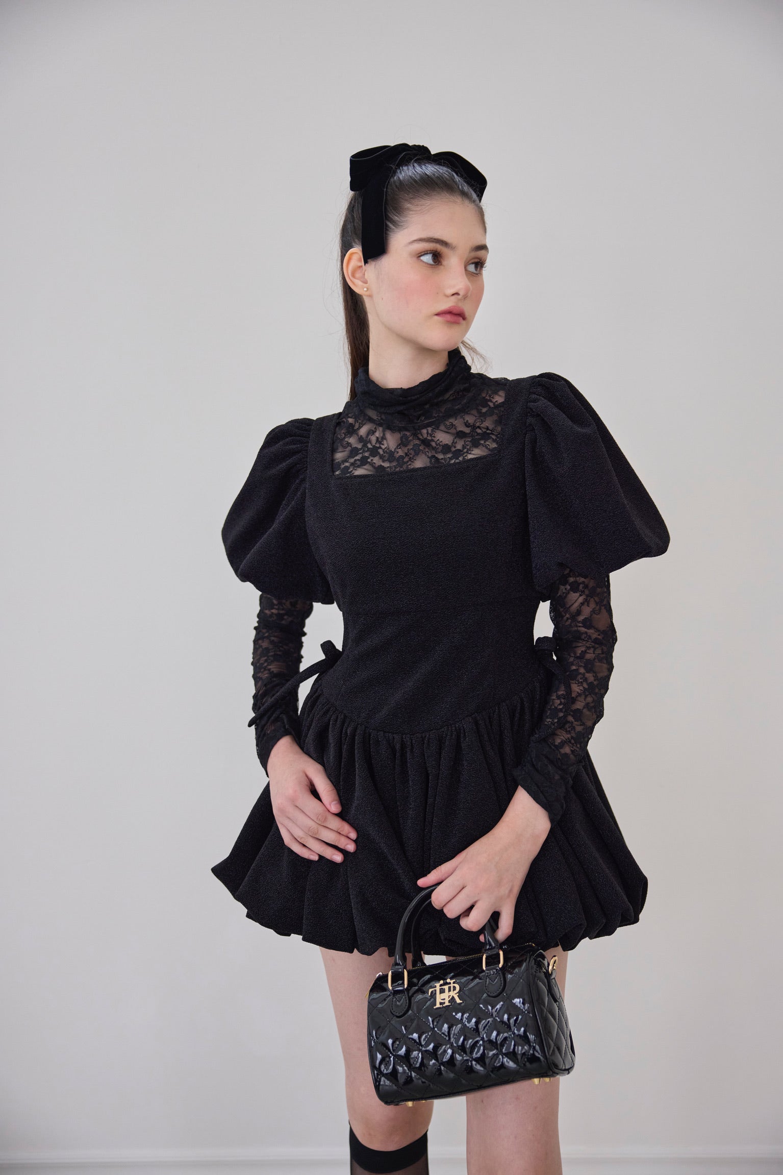【10月下旬〜11月上旬発送】puff sleeve ballon mini one piece