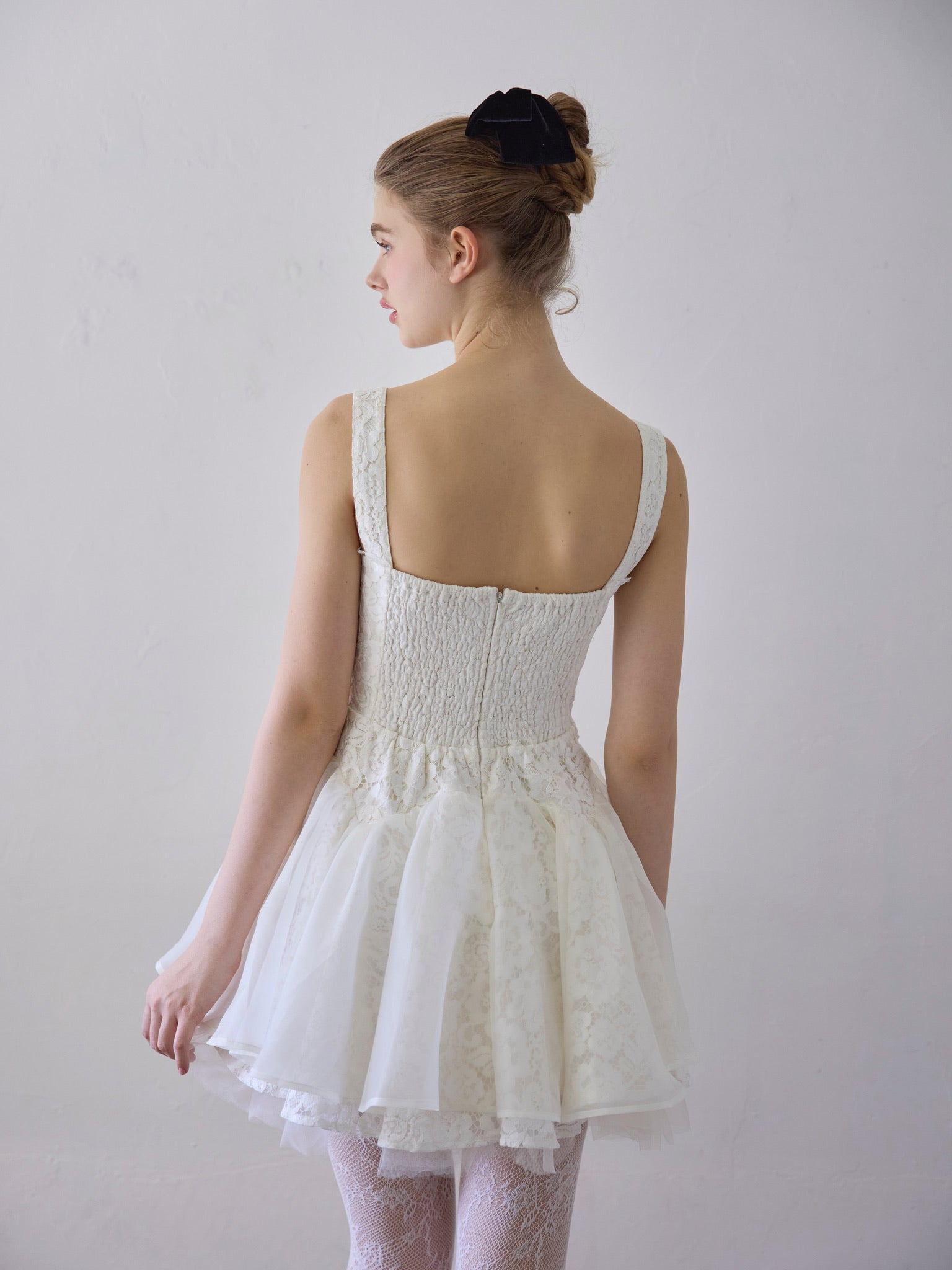 lace corset mini dress